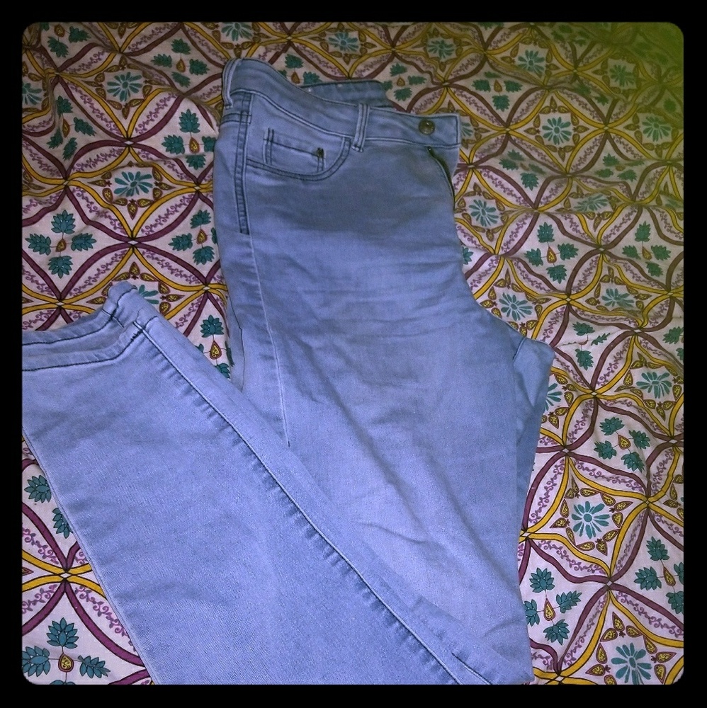 High waist skinny jeans